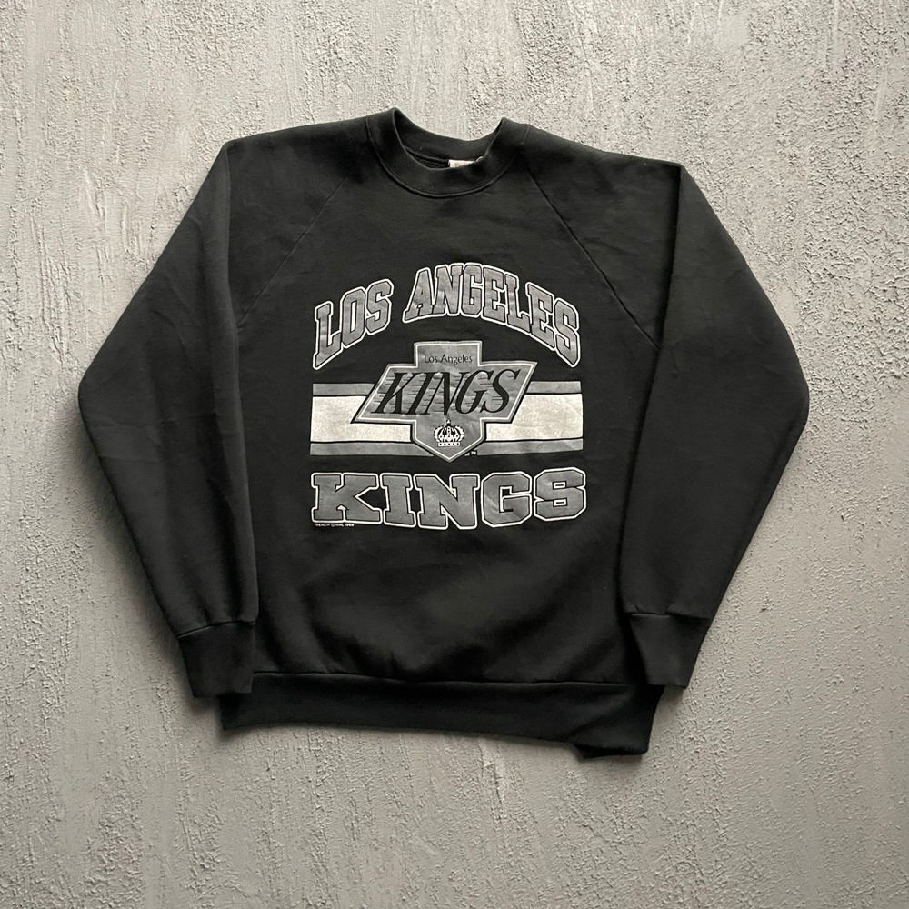 Vintage Gretzky 99 LA Kings Sweatshirt Mens Large Black 1980s Fruit of the Loom